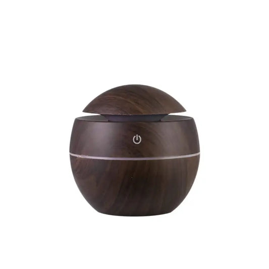 Wooden Cool Mist Humidifier & Essential Oil Diffuser with 7 Color LED Night Light USB 130ml