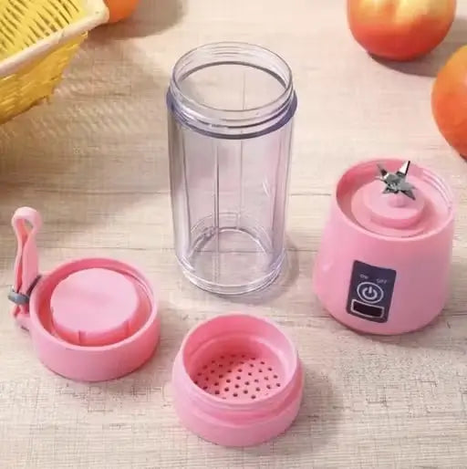 Portable USB Rechargeable Blender Bottle – 6 Blade Personal Juicer & Smoothie Maker for Travel, Gym & Office