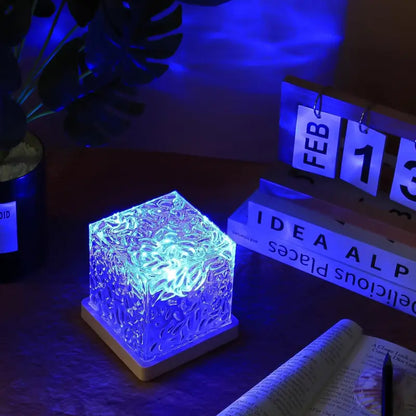 Crystal Water Ripple RGB Night Lamp with Remote Control