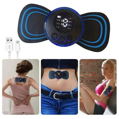 Portable EMS Neck & Shoulder Massager – USB Rechargeable
