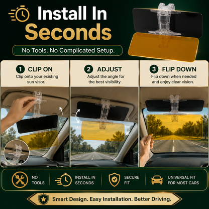 DriveShield™ HD Day & Night Anti-Glare Visor