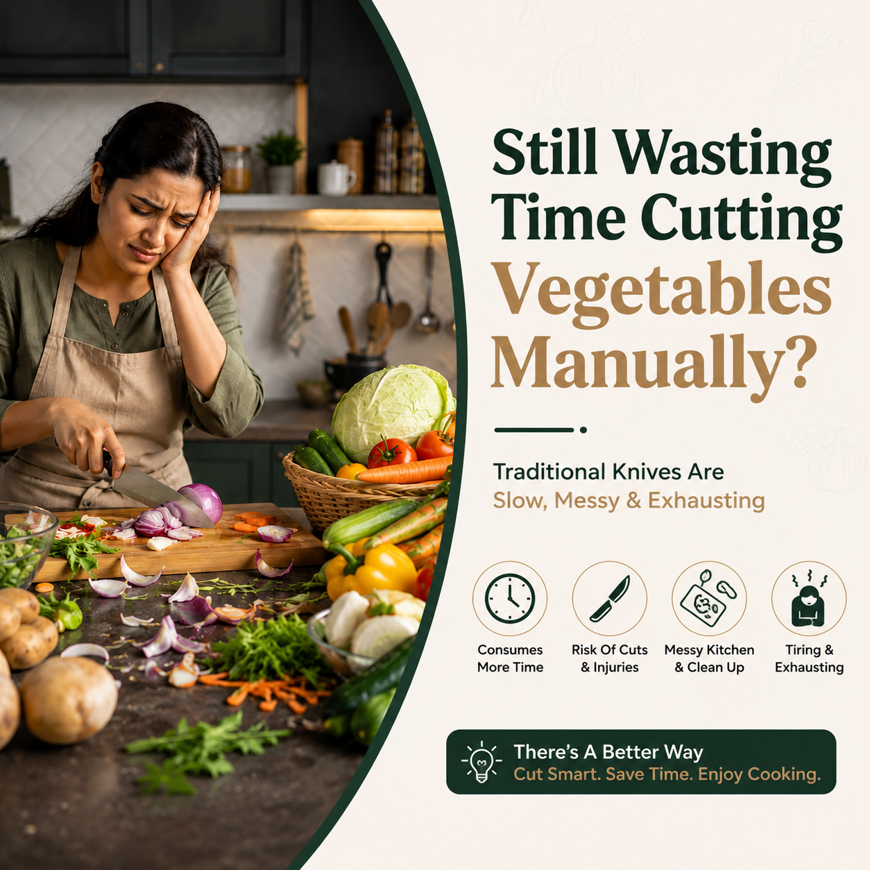 SmartPrep™ Premium Vegetable Cutter Pro | Restaurant-Style Cutting in Seconds