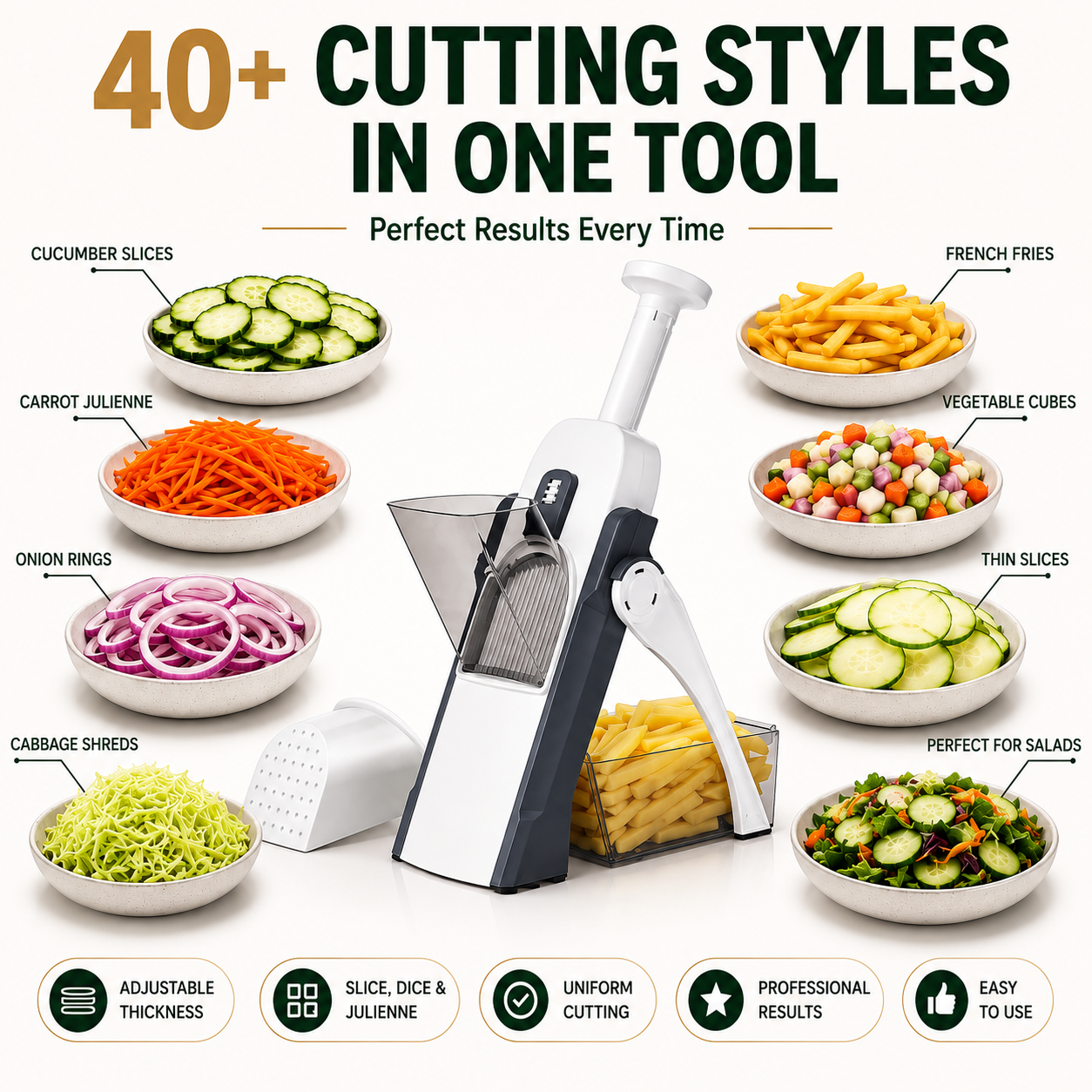 SmartPrep™ Premium Vegetable Cutter Pro | Restaurant-Style Cutting in Seconds