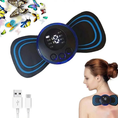 Portable EMS Neck & Shoulder Massager – USB Rechargeable
