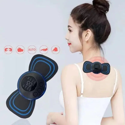 Portable EMS Neck & Shoulder Massager – USB Rechargeable