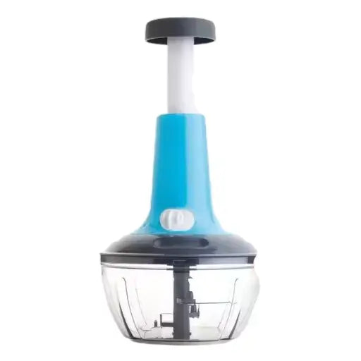 Manual Push Vegetable Chopper – 650ML Hand Press Food Chopper with Stainless Steel Blades for Onion, Garlic, Fruits & Salad