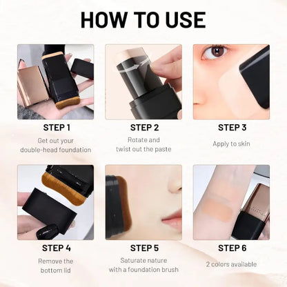 2-in-1 Foundation Stick with Built-In Brush