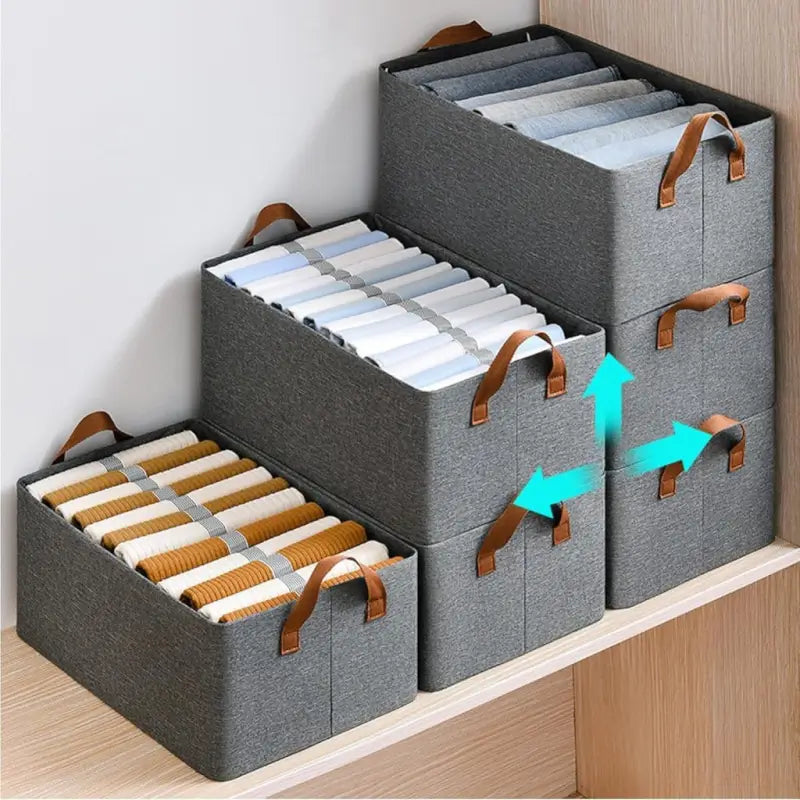 26 Liter Foldable Wardrobe Storage Box – Space Saving Clothes Organizer with Strong Handles