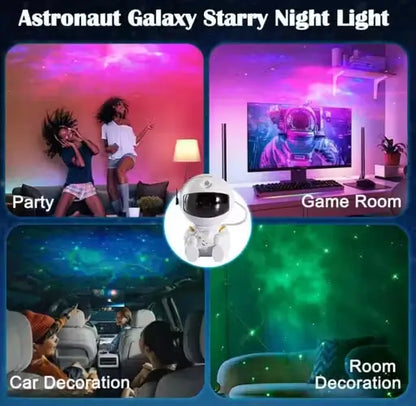 Astronaut Galaxy Projector Night Light with Remote Control | 360° Rotating Nebula Star Projector for Bedroom, Gaming Room & Home Decor