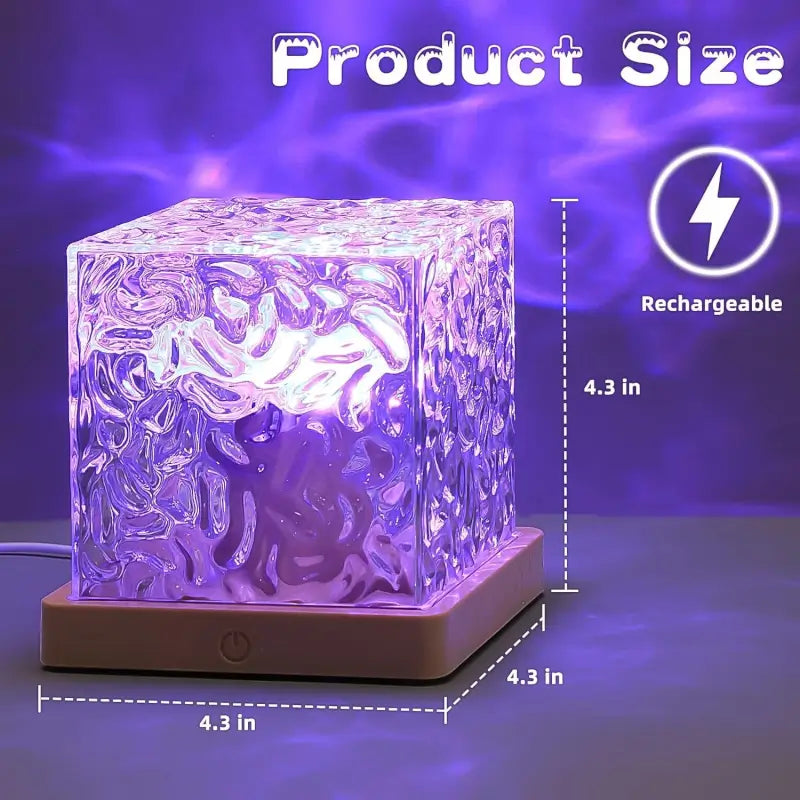 Crystal Water Ripple RGB Night Lamp with Remote Control