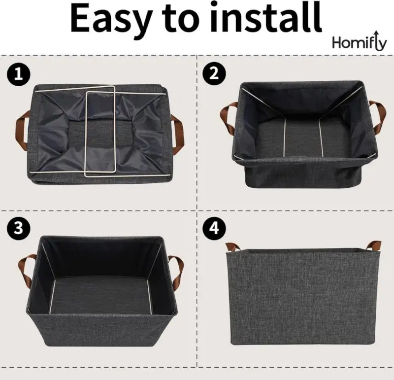 26 Liter Foldable Wardrobe Storage Box – Space Saving Clothes Organizer with Strong Handles