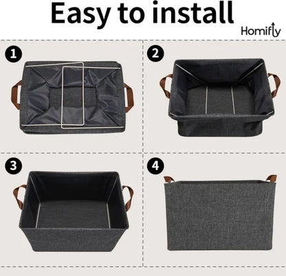 26 Liter Foldable Wardrobe Storage Box – Space Saving Clothes Organizer with Strong Handles
