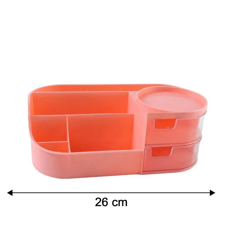 Premium Makeup Organizer Storage Box with Drawers & Brush Holder – Multipurpose Cosmetic Storage Case
