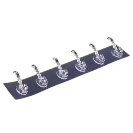 6 Hook Waterproof Wall Organizer – Strong Self Adhesive Multi Purpose Hanger for Kitchen, Bathroom & Bedroom (Set of 2)