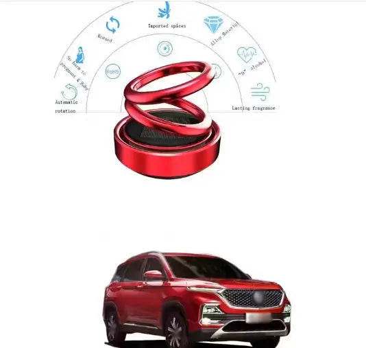 Solar Rotating Car Air Freshener – Premium Aromatherapy Perfume Diffuser for Car Dashboard with Automatic 360° Rotation