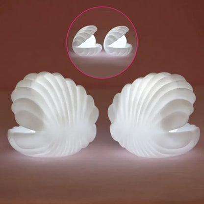 Pearl Shell LED Night Lamp – Aesthetic Bedside & Room Decor Light