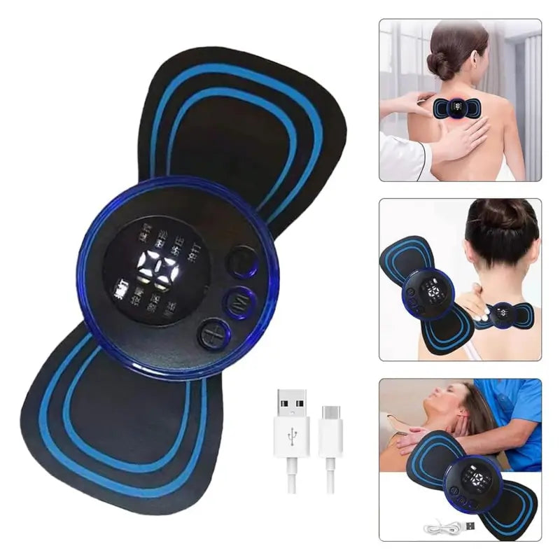 Portable EMS Neck & Shoulder Massager – USB Rechargeable