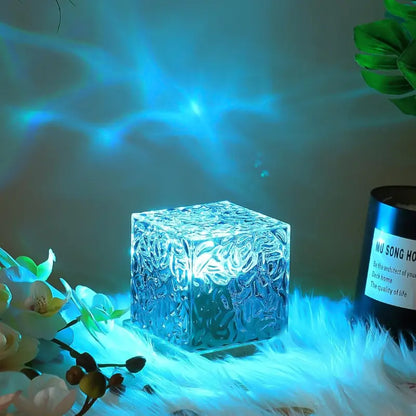 Crystal Water Ripple RGB Night Lamp with Remote Control