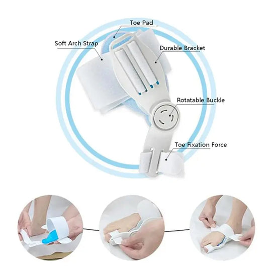 Adjustable Hallux Valgus Corrector Brace for Bunion & Toe Alignment Support