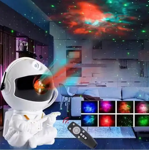 Astronaut Galaxy Projector Night Light with Remote Control | 360° Rotating Nebula Star Projector for Bedroom, Gaming Room & Home Decor